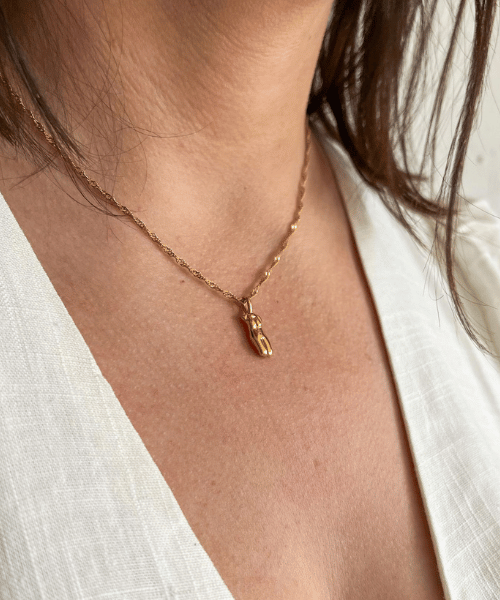 Athena 18ct PVD Gold Pendant Necklace | Leonessa Gold