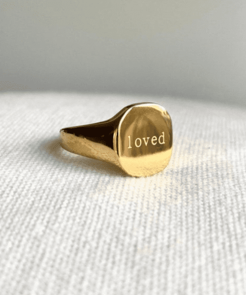 Empower 18-Carat PVD Gold Plated Mantra Rings | Leonessa Gold