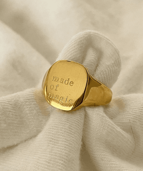 Empower 18-Carat PVD Gold Plated Mantra Rings | Leonessa Gold